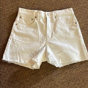 J. Crew White High-Waisted Jean Shorts